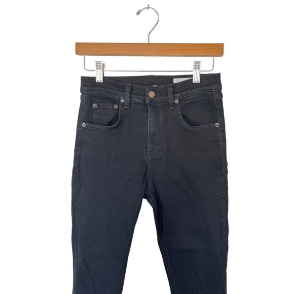 Rag & Bone | High Rise Ankle Skinny Raw Hem Black Denim Women’s Jeans 26 - Picture 3 of 9